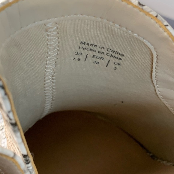 ALDO Black and Cream Snakeskin Mules - Picture 3 of 12